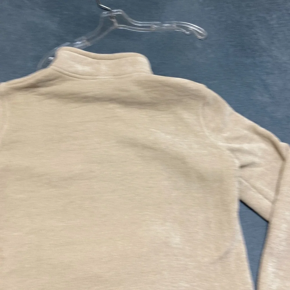 32 Degrees Heat Jacket Mens Medium Beige Sherpa Lined Side Slit Warm Quarter Zip